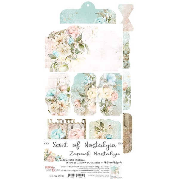 Assortiment scrapbooking Craft O Clock Scent Of Nostalgia Junk Journal extra set 15x30