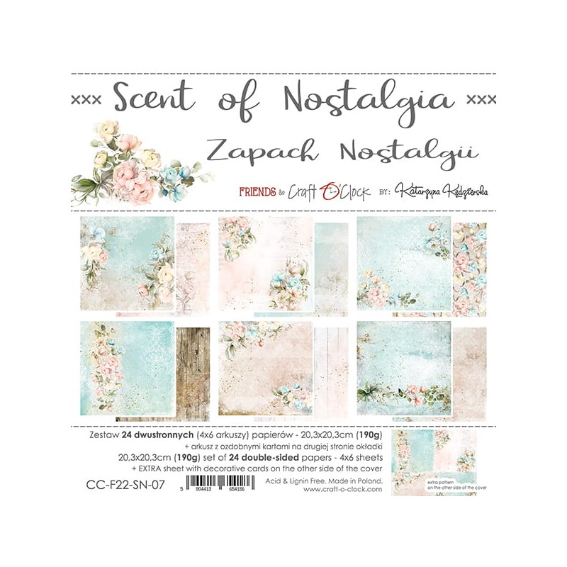 Assortiment scrapbooking Craft O Clock Scent Of Nostalgia 24fe 20x20
