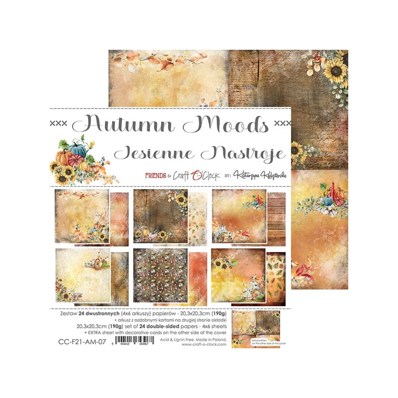 Assortiment scrapbooking Craft O Clock Autumn Moods 24fe 20x20