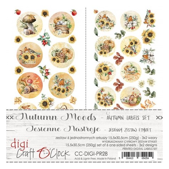 Tags scrapbooking Craft O Clock Autumn Moods 15x30