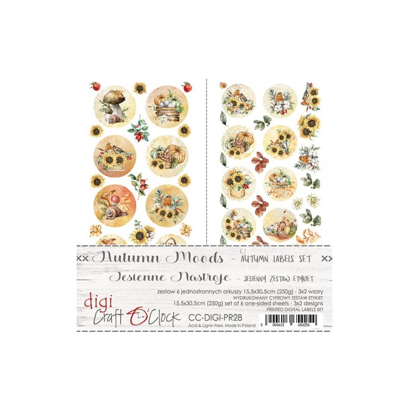 Tags scrapbooking Craft O Clock Autumn Moods 15x30