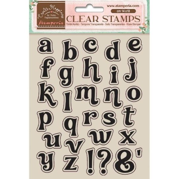 Tampon clear Create Happiness Alphabet 14x18cm Stamperia