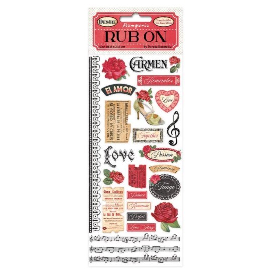 Transfert Rub-on sticker Desire Stamperia