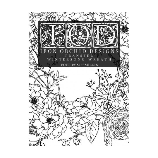 Transfert pelliculable IOD Winter's Song Wreath 4f 40x30cm