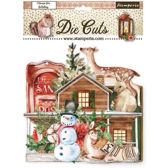Die Cuts assortiment Romantic Home for the holidays Stamperia Die Cuts assortiment Romantic Home for the holidays Stamperia