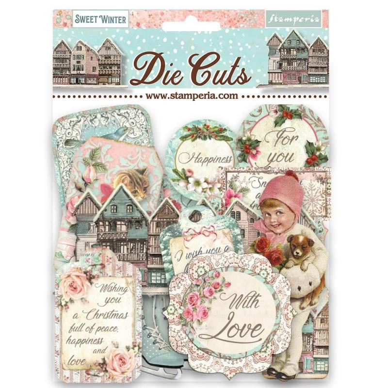 Die Cuts assortiment Sweet winter Stamperia