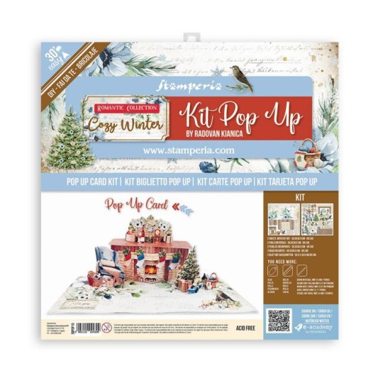 Kit PopUp scrapbooking Romantic Cozy winter Stamperia 30x31