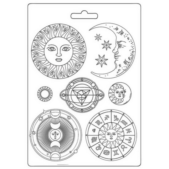 Moule souple Cosmos Infinity sun and moon Stamperia A5