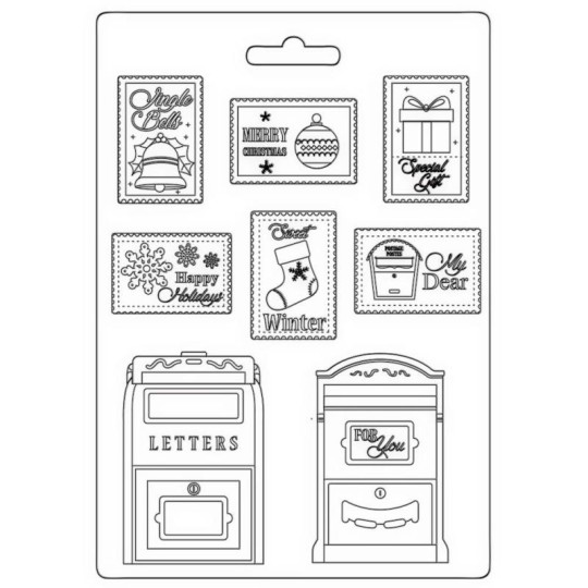 Moule souple Letter and stamps Stamperia A5