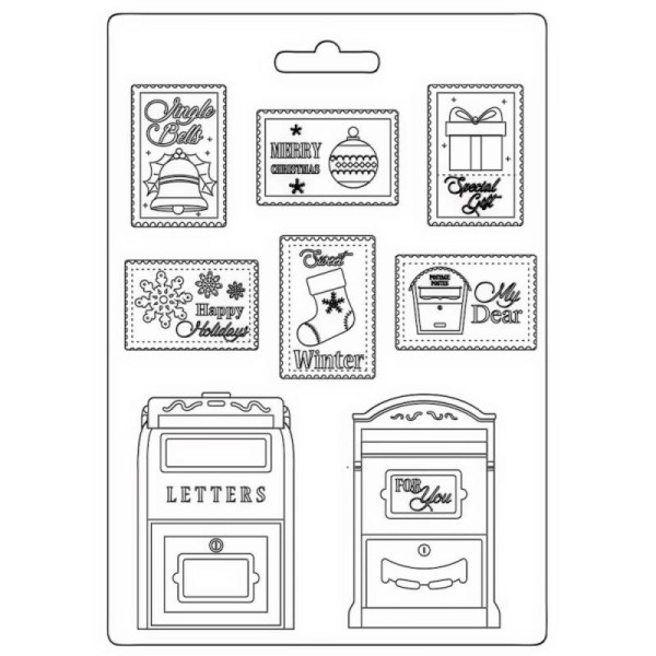 Moule souple Letter and stamps Stamperia A5