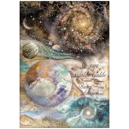 Papier de riz Cosmos Infinity Galileo Galilei Stamperia A4