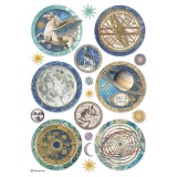 Papier de riz Stamperia Cosmos Infinity rounds A4