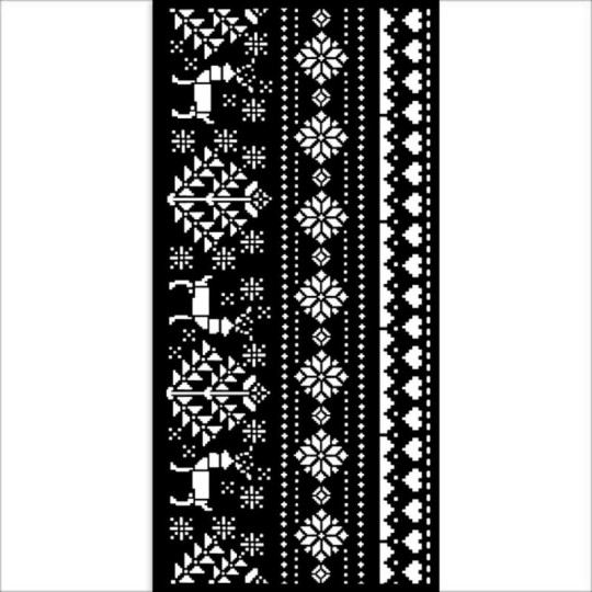 Pochoir scrapbooking Christmas border deer  Stamperia 12x25cm
