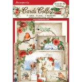 Collection Romantic Home for the holidays cartes Stamperia 7 cartes 5 tag 1 signet 10x15cm