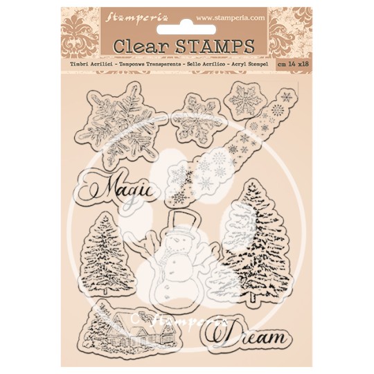 Lady Life Tic-Tac Tampons Dame Vintage Clear Stamps Transparent Plus récent 11x16cm 