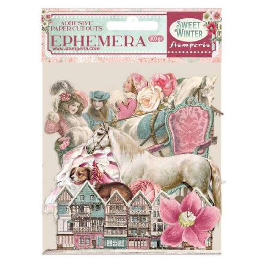 Die Cuts Ephémère papier adhesif Sweet winter Stamperia Die Cuts Ephémère papier adhesif Sweet winter Stamperia