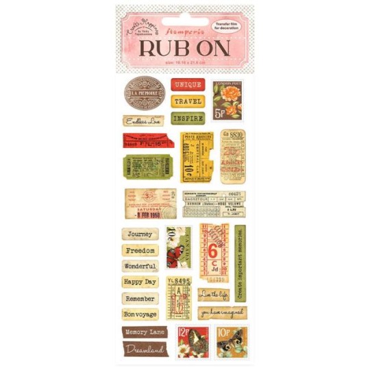 Transfert Rub-on adhésif Create Happiness labels Stamperia