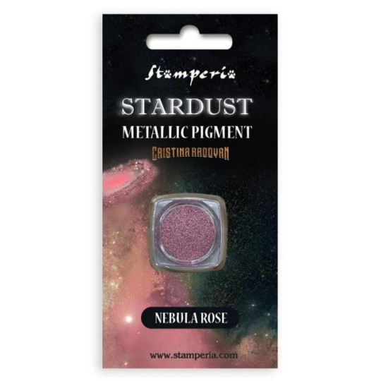 Stardust pigment métallique Nebula rose Stamperia
