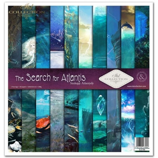 Papier scrapbooking The Search for Atlantis 10 feuilles 30x30 assortiment