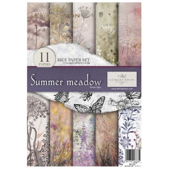 Set de 11 papiers de riz Summer meadow A4