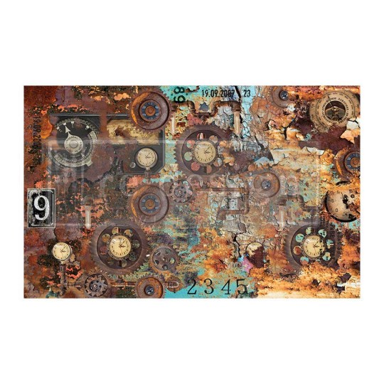Papier de Murier Tissu Mulberry Tarnished Parts 48x76cm