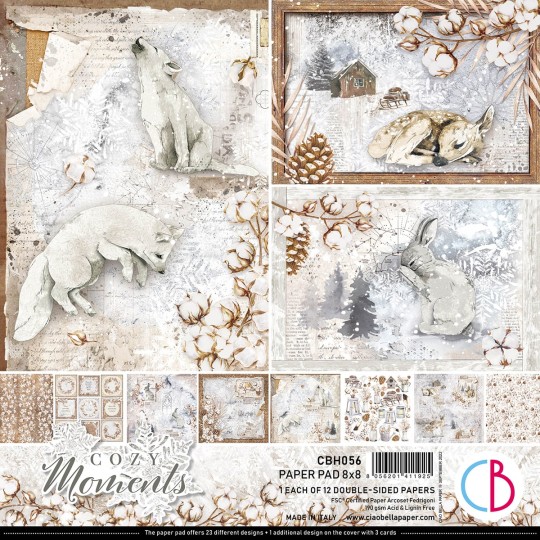 Papier scrapbooking Ciao Cozy Moments 12fe 20x20 assortiment Papier scrapbooking Ciao Cozy Moments 12fe 20x20 assortiment