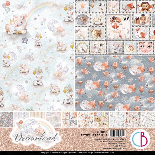 Papier scrapbooking Ciao Bella Dreamland 8fe 30x30 assortiment