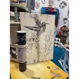 Transfert pelliculable Hokus Pokus Plume Et Fleurs 94x60cm