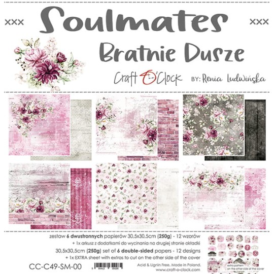 Assortiment scrapbooking Craft O Clock Soulmates 6fe 30x30