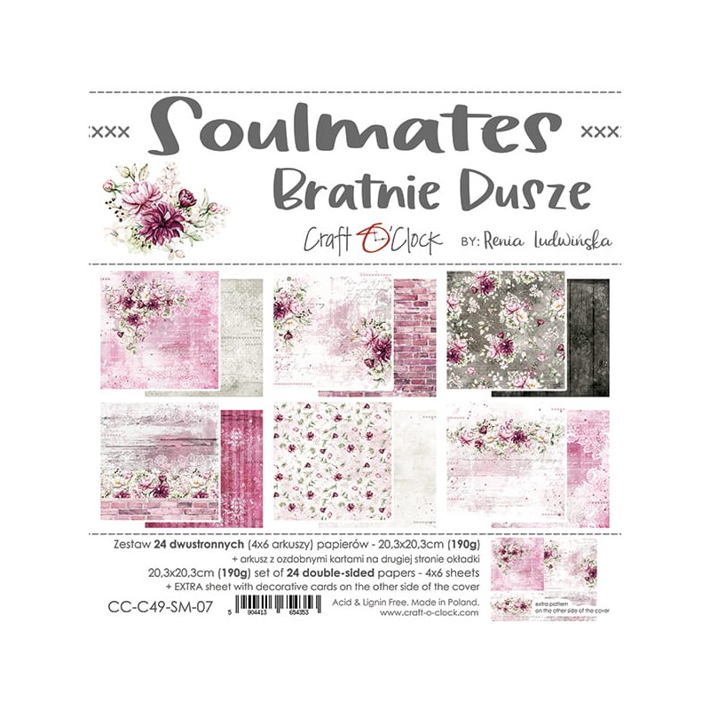 Assortiment scrapbooking Craft O Clock Soulmates 24fe 20x20