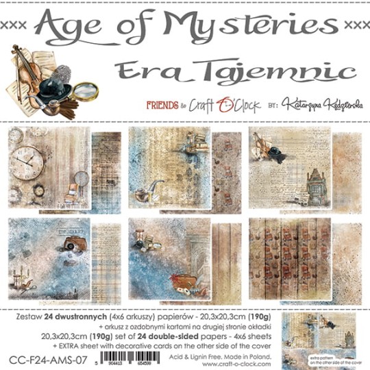 Assortiment scrapbooking Craft O Clock Age Of Mysteries 24fe 20x20
