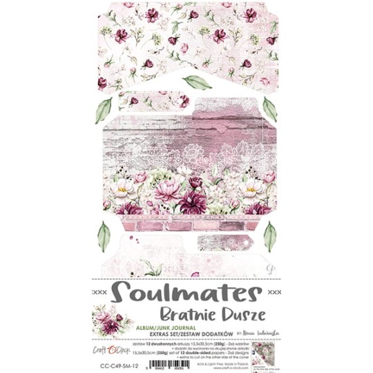 Assortiment scrapbooking Craft O Clock Soulmates Junk Journal extra set 15x32