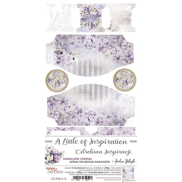 Assortiment scrapbooking Craft O Clock A Little Of Inspiration Junk Journal extra set 15x31