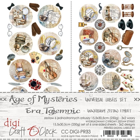 Tags scrapbooking Craft O Clock Age Of Mysteries 15x30