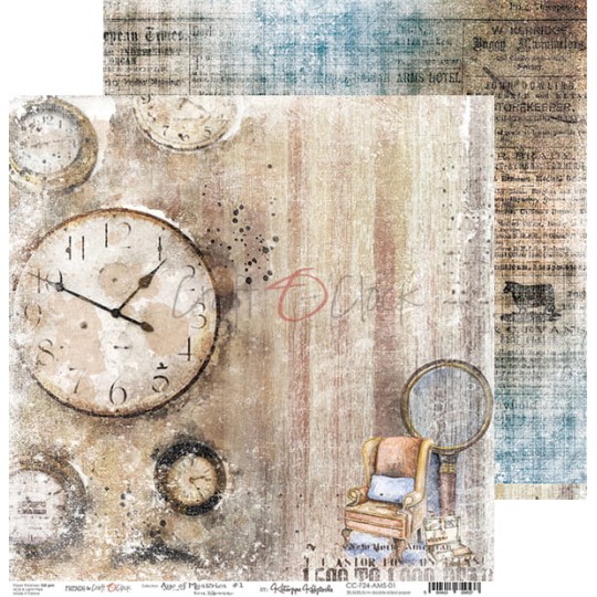 Papier scrapbooking Craft O Clock Age Of Mysteries 01 - 30x30 réversible