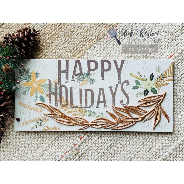 Transfert pelliculable Redesign Noël Holiday Spirit 15x30cm