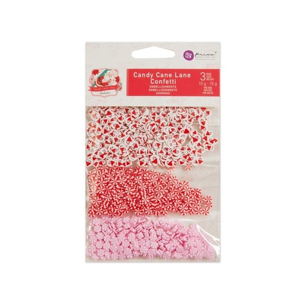 Embelissement confettis Candy Cane Lane Prima Marketing