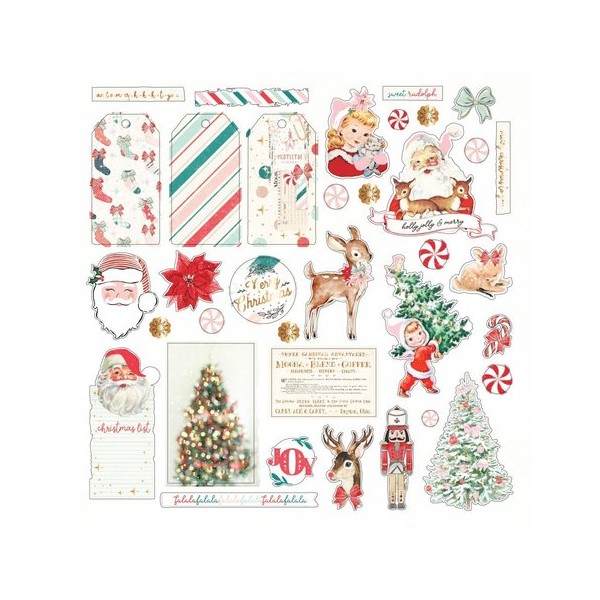 Die Cuts Candy Cane Lane Ephemera 2 Prima Marketing