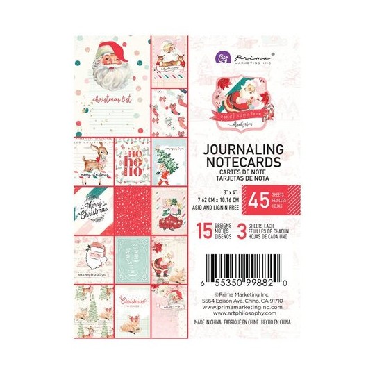 Cartes de Scrapbooking Candy Cane Lane Collection 7,5x10cm assortiment 45 feuilles