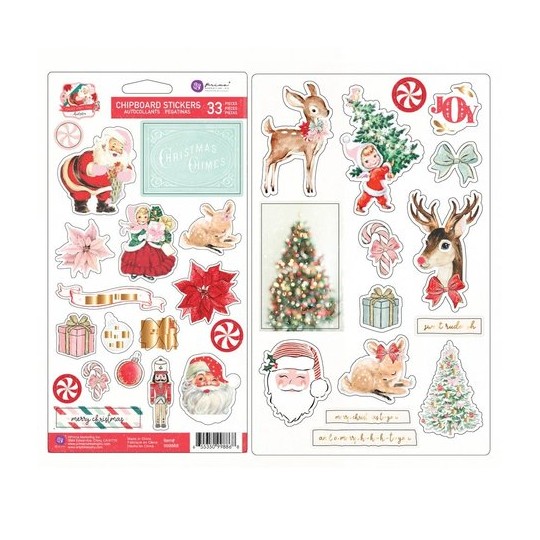 Stickers Chipboard Candy Cane Lane Prima Marketing