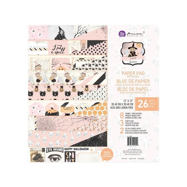 Papier Scrapbooking Luna Collection 30x30cm assortiment