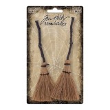 Embellissements Tim Holtz balais Halloween 2p