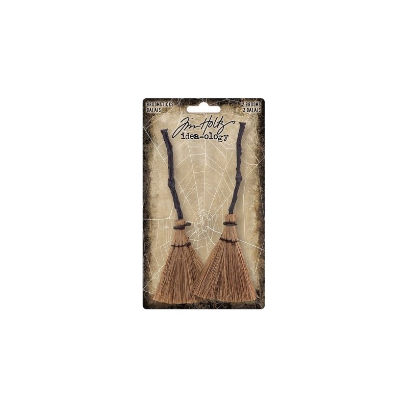 Embellissements Tim Holtz balais Halloween 2p