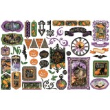 Die Cuts carton Graphic 45 Midnight Tales Ephemera Assortment