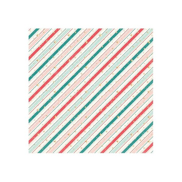 Papier scrapbooking acétate Candy Cane Lane collection Prima Marketing 30x30cm