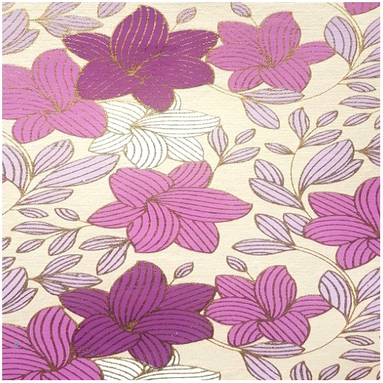 Papier indien Simplicity Blanc, Lilas & Or