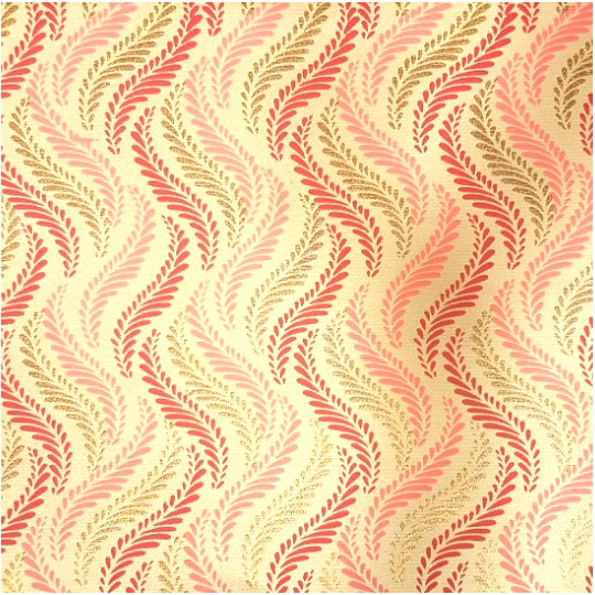 Papier indien Oscillations Rouge, Rose & Or