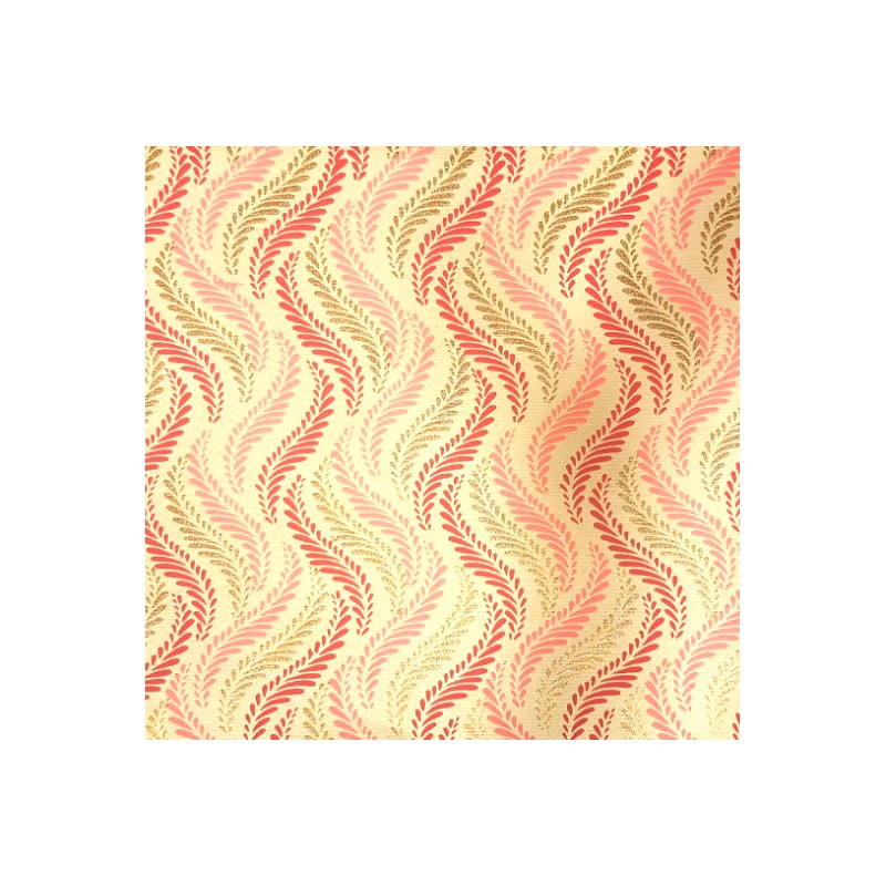 Papier indien Oscillations Rouge, Rose & Or