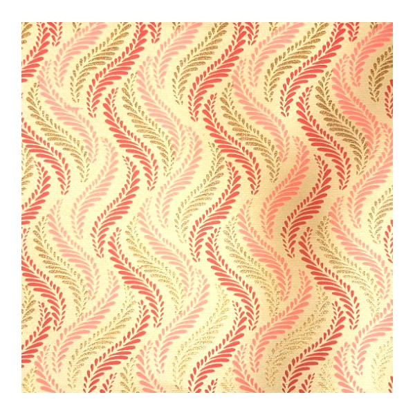 Papier indien Oscillations Rouge, Rose & Or
