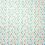 Papier indien Gouttes Turquoise et Or